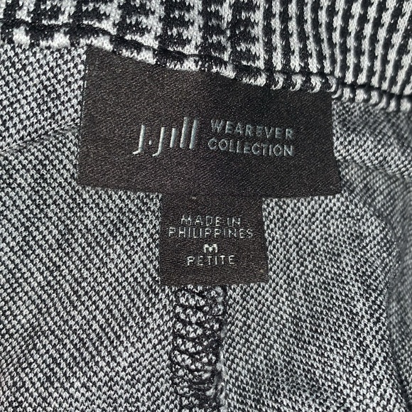 EUC J Jill wherever medium petite black white plaid - Picture 5 of 6
